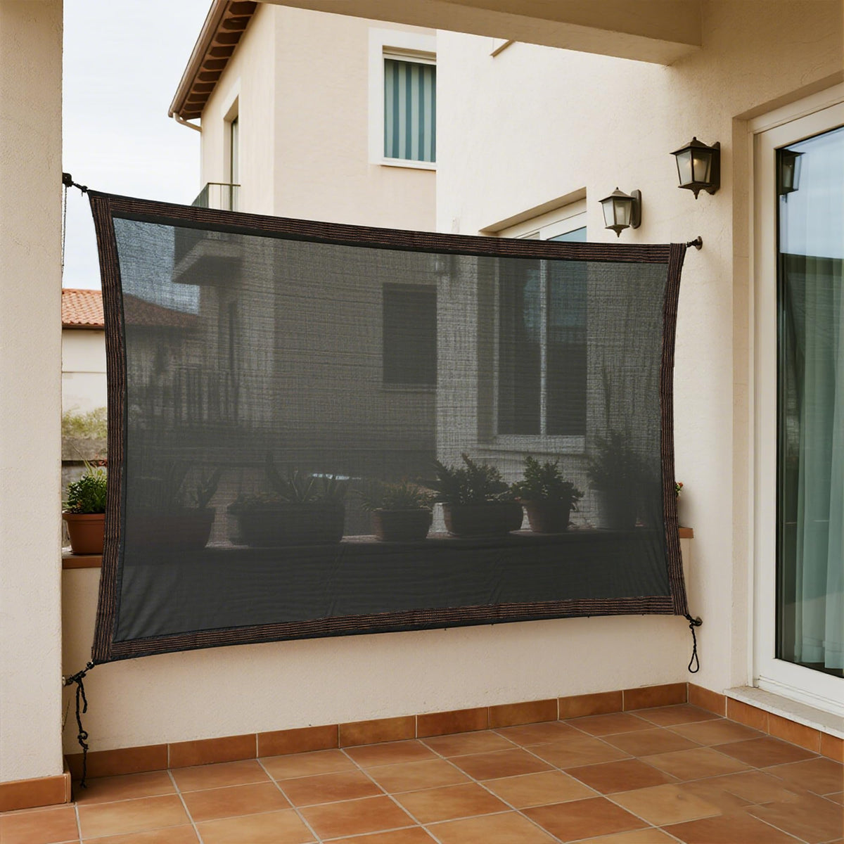 Winemana 50 shade cloth shading a vegetable row with airflow