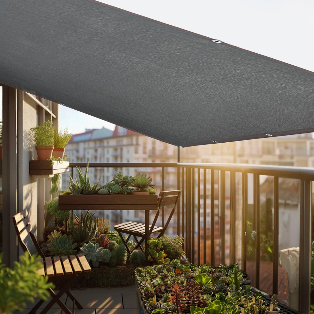Hose-cleanable surface simplifies outdoor maintenance after use.