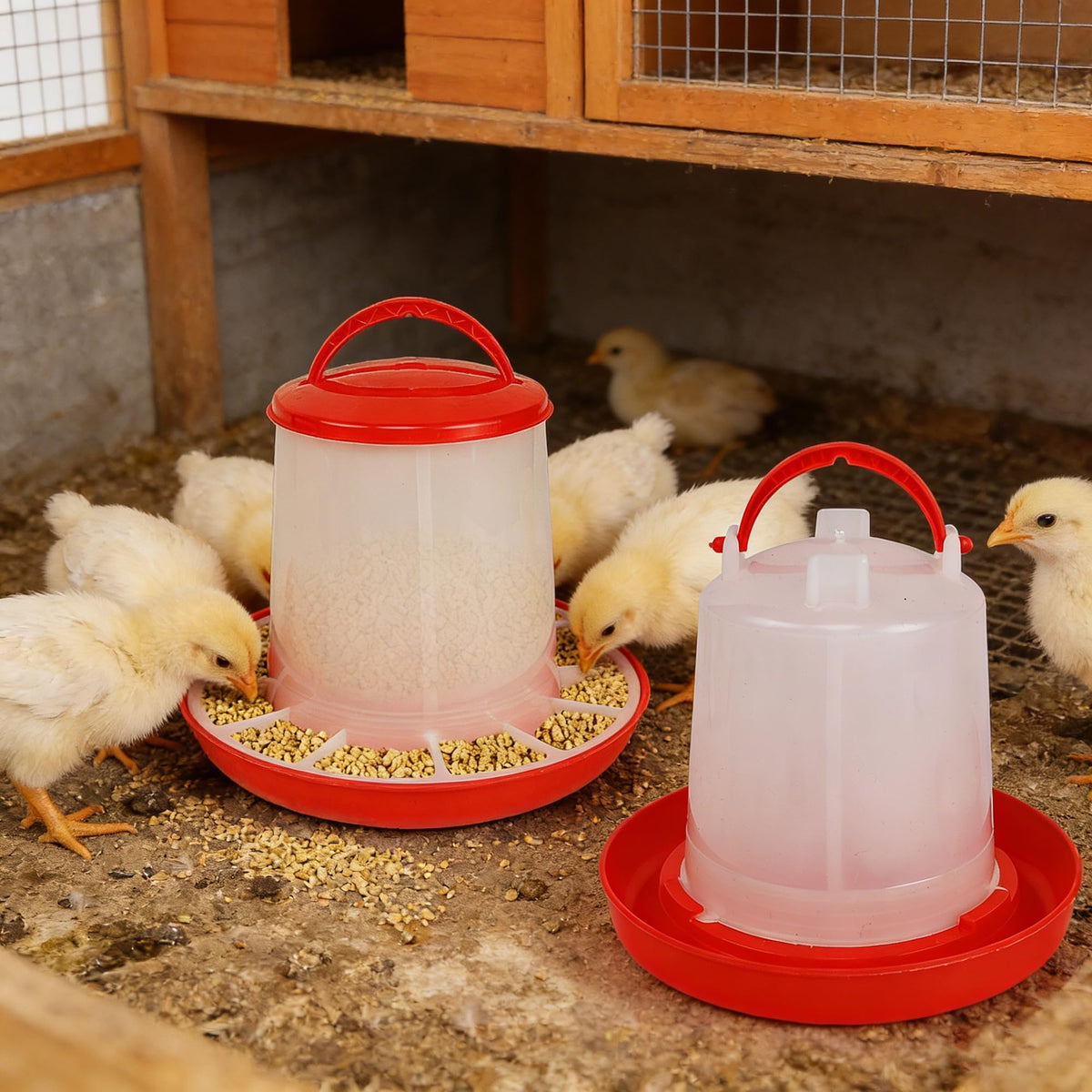 Winemana chick waterer close-up with 1 L capacity and leakproof design for clean water