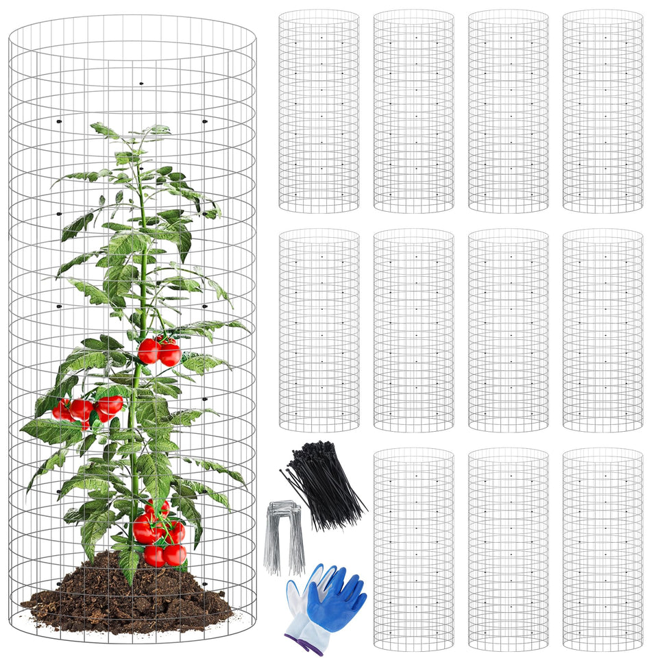 Winemana garden protector cage 12-set shields plants from rabbits and pests.