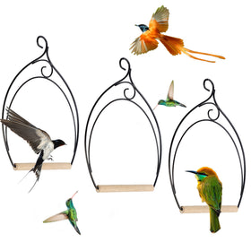 Winemana hummingbird swing with rust-resistant frame for outdoor perching.