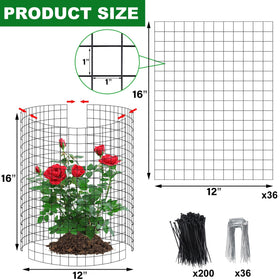 Winemana metal wire protectors provide sturdy plant support for veggie rows