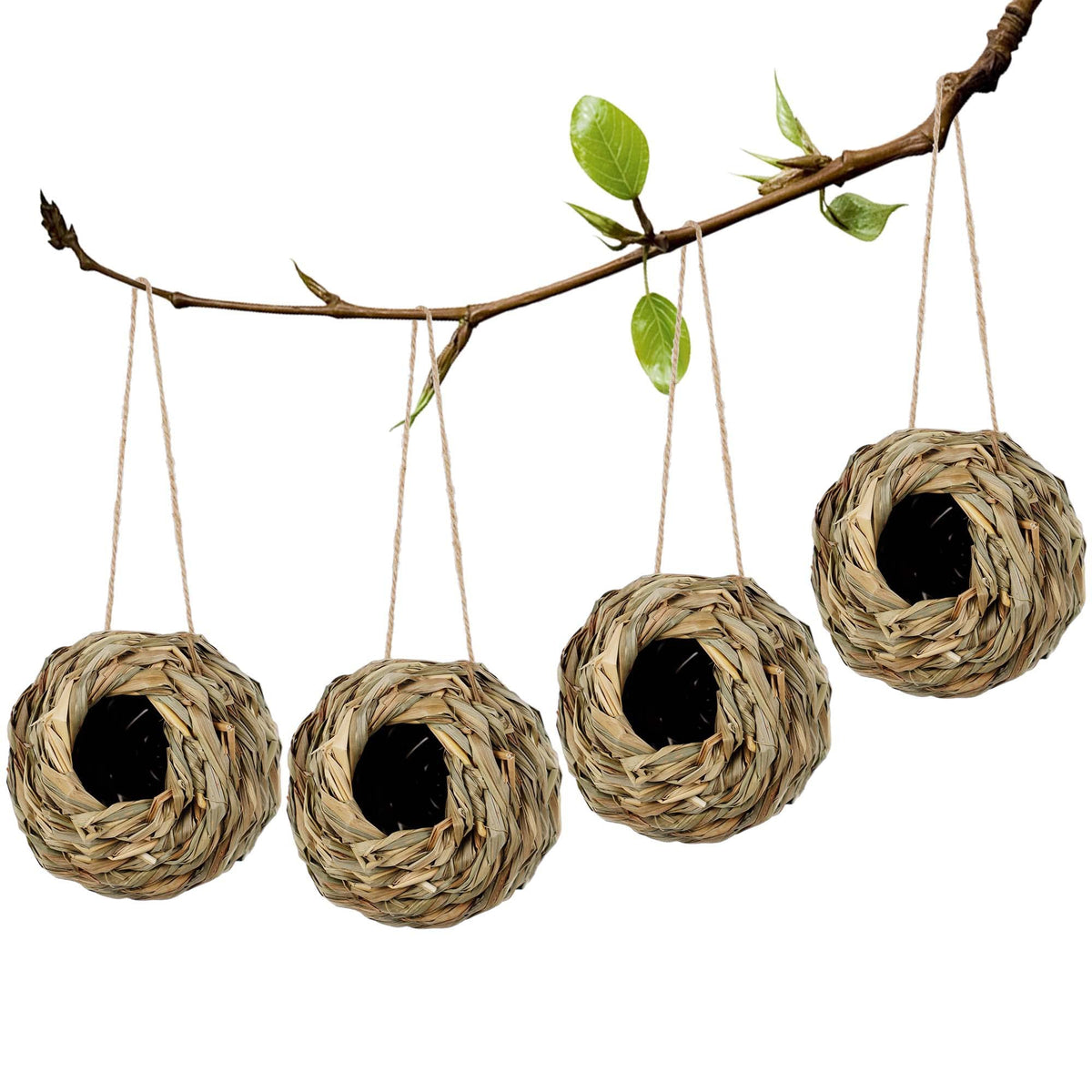 Winemana natural grass nest, hand-woven, adds rustic charm to outdoor spaces.