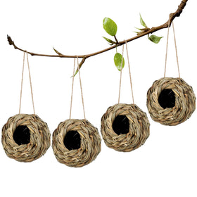 Winemana natural grass nest, hand-woven, adds rustic charm to outdoor spaces.