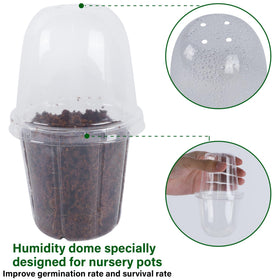 Winemana seed starting pots showcase roots through clear walls for monitoring progress.