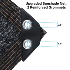 Winemana shade cloth with reinforced grommets eases installation on edges