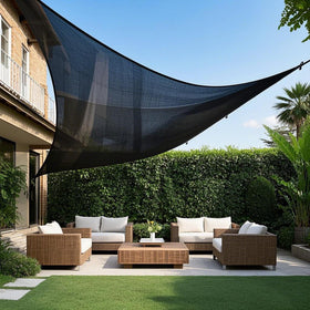 Winemana shade cloth shows reinforced grommets for secure outdoor installation.