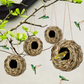 Winemana durable natural grass nest withstands sun and rain.