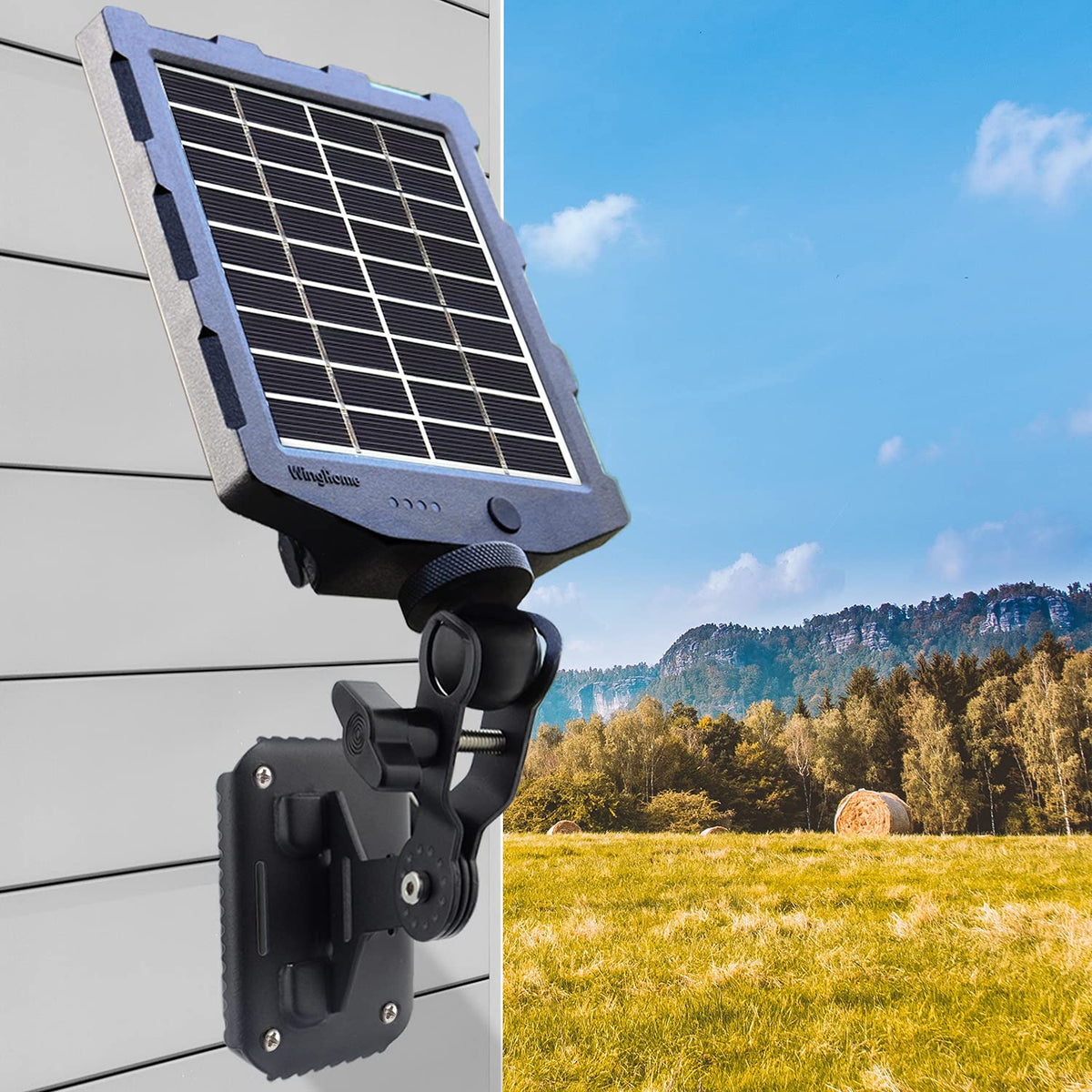 WingHome solar battery charger kit contents ready for quick outdoor setup