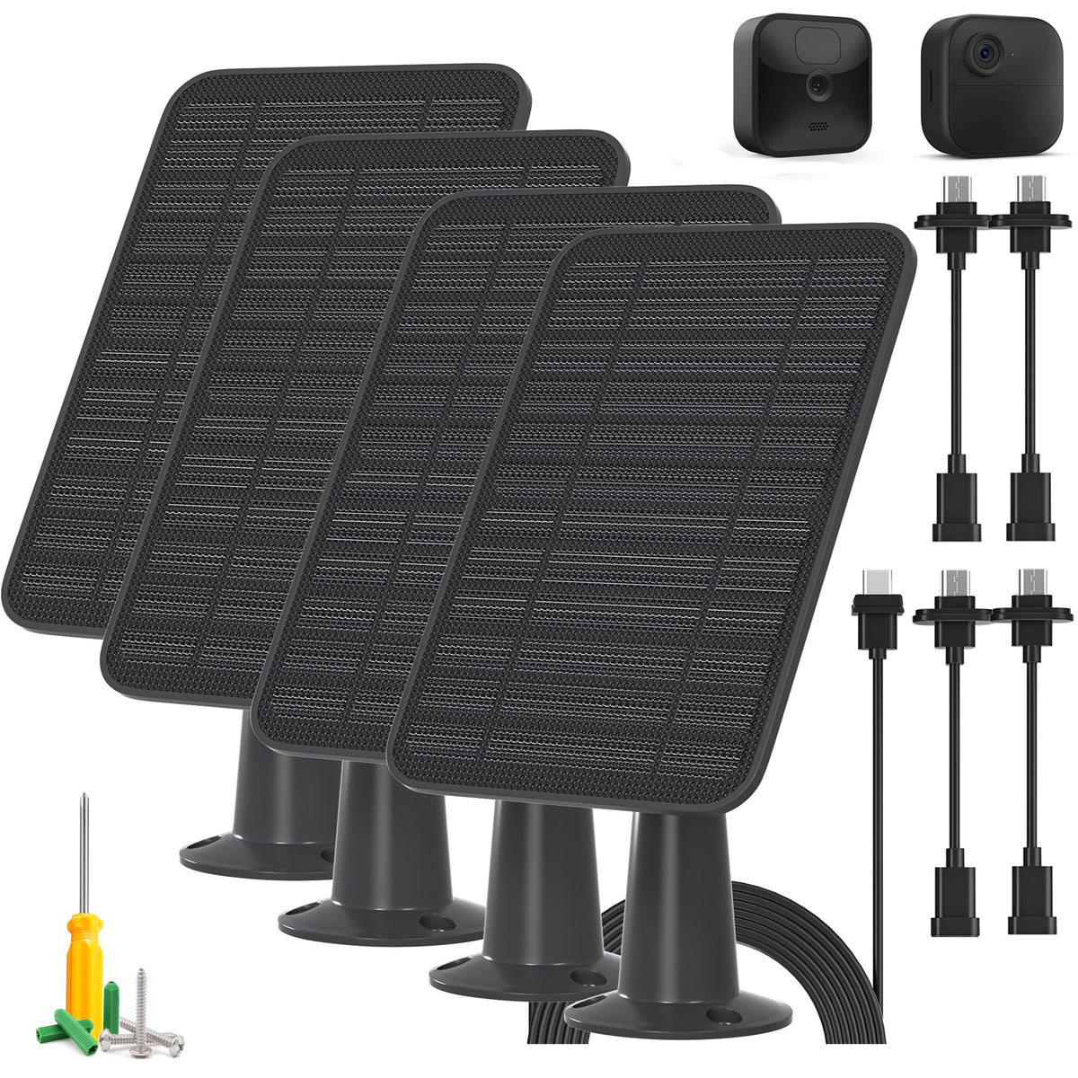 WININMETA 5W solar panel for Blink Outdoor on-wall installation for steady power.