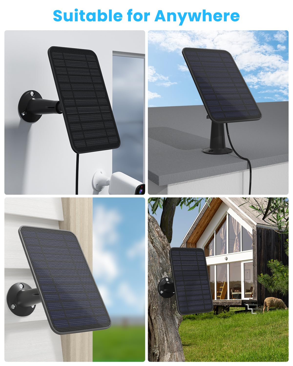 WININMETA outdoor camera solar installation ready kit for quick setup.