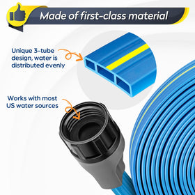 Winisok sprinkler hose with landscape stakes securing precise irrigation.
