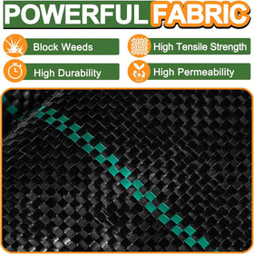 Close-up of Winisok weed barrier fabric texture showing thick material