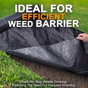 Winisok woven geotextile texture close-up shows durable fabric for long-lasting weed protection.