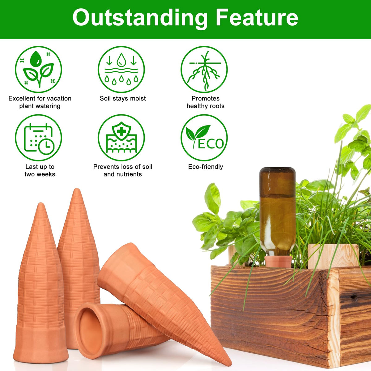 WinJiaYao wine bottle usage shows eco-friendly irrigation.