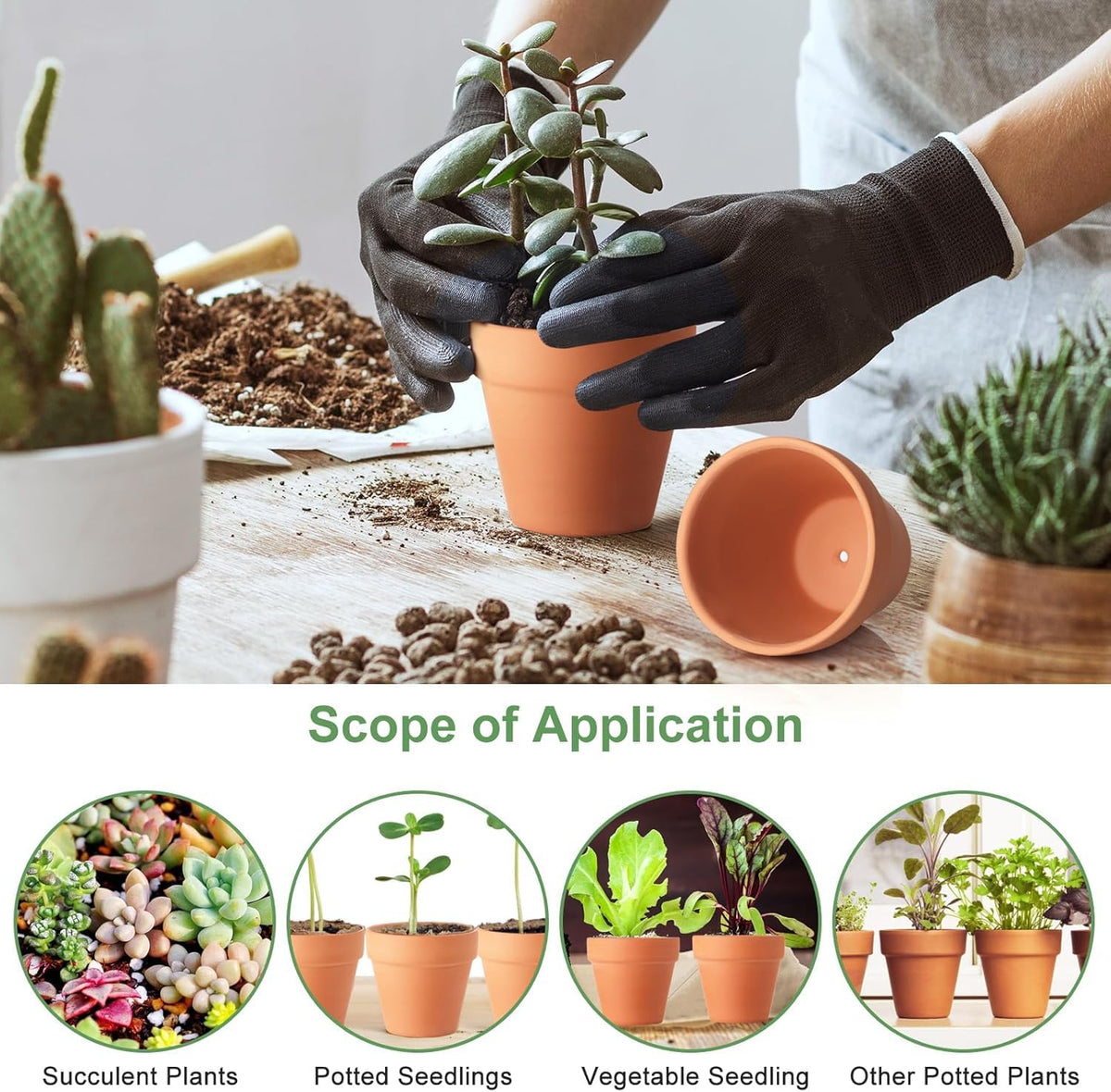 WinJiaYao indoor-outdoor pots shown on balcony and table for versatile use.