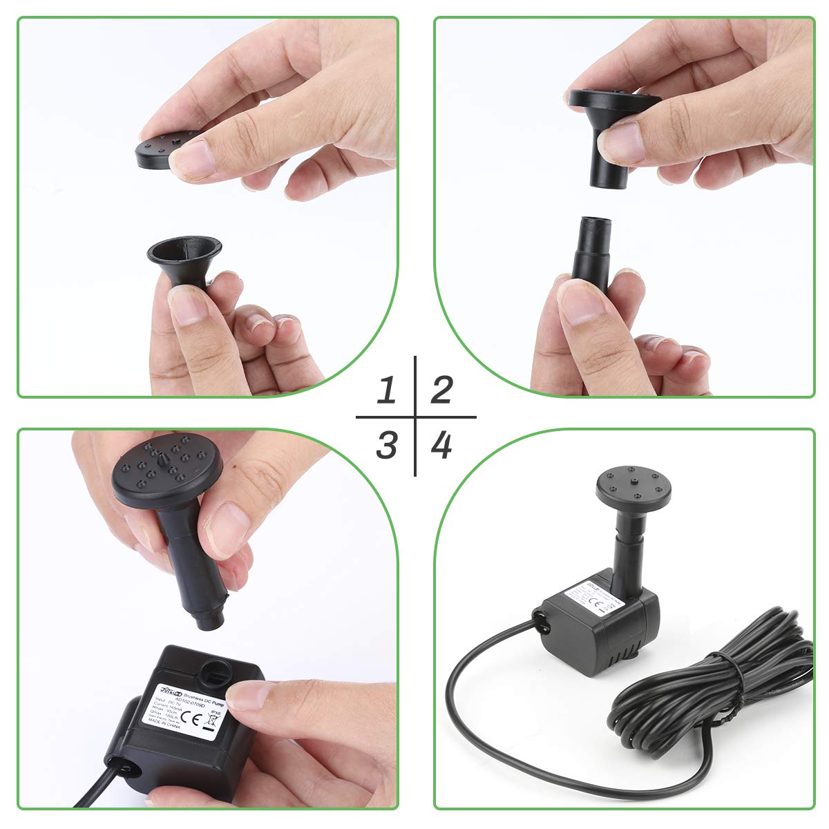 Winkeyes 8mm outlet supports adjustable spray heights.