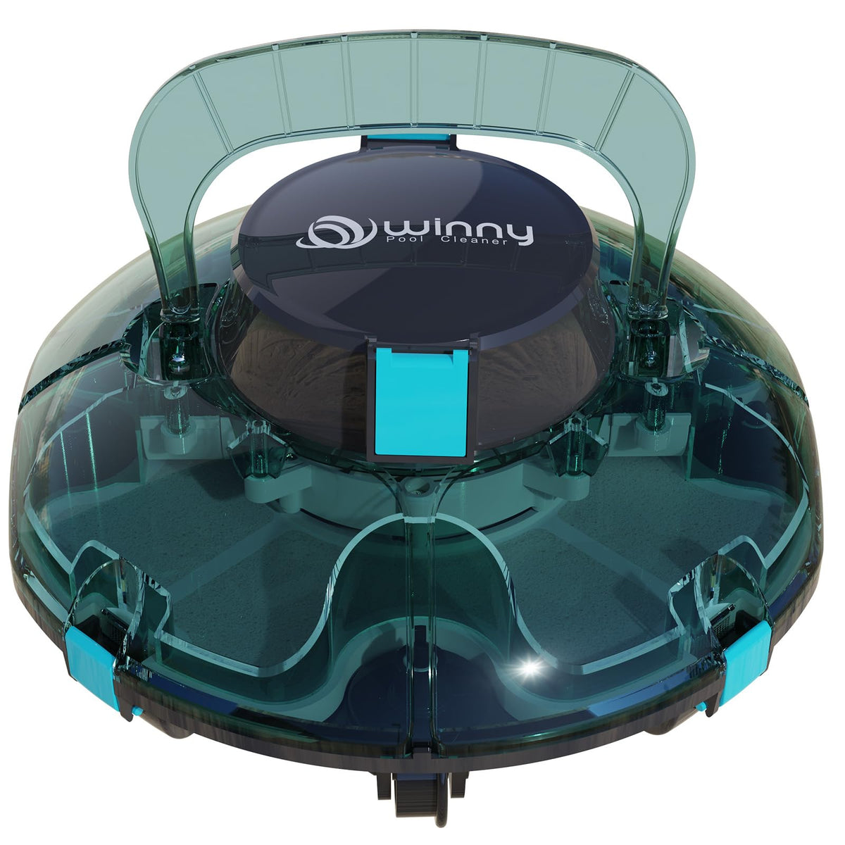Winny Pool Cleaner advanced filtration system captures fine silt for clearer water.