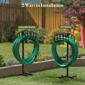 Winpull hose stand with four anchor points provides stable support