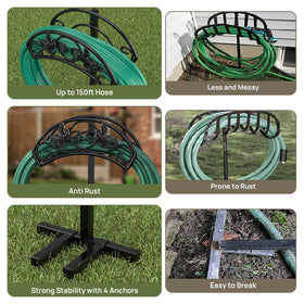 Winpull black hose holder blends rugged style with function.