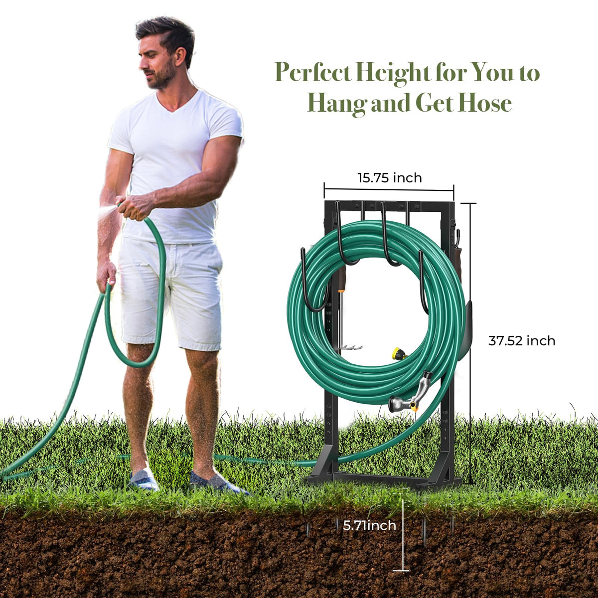 Winpull detachable hose storage hanger keeps hoses and tools organized and easy to move.