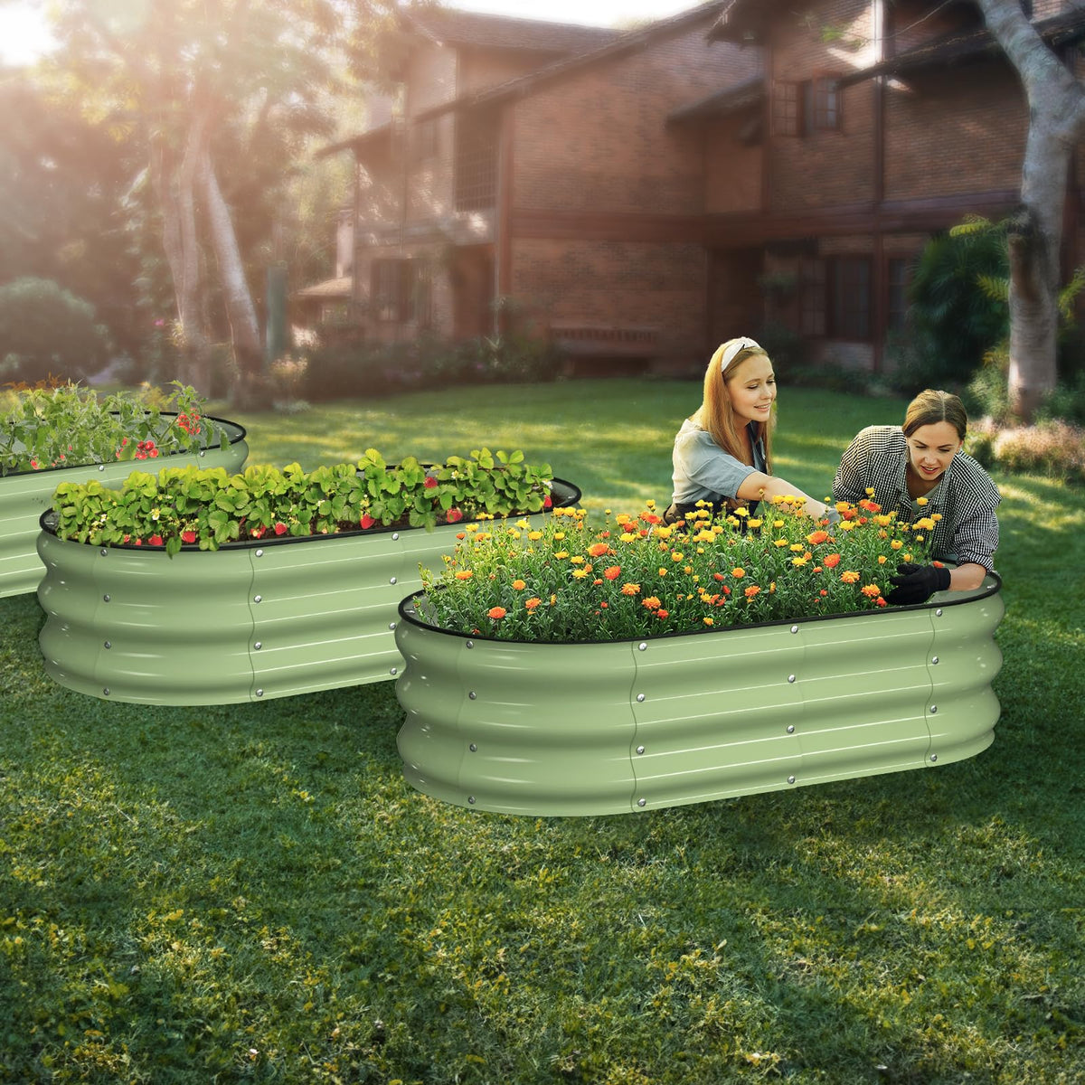 Winpull galvanized steel construction delivers durable, long-lasting planter.