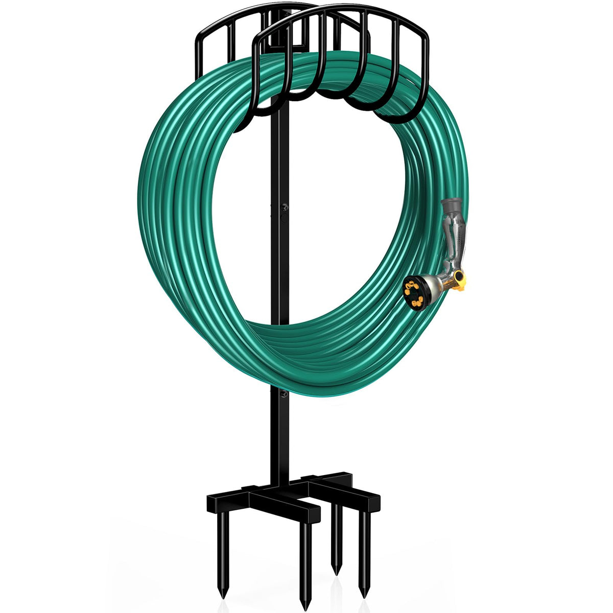 Winpull garden hose holder freestanding stand keeps hoses neat and accessible