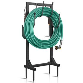 Winpull garden hose holder with a stable rectangular base for outdoor reliability.