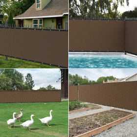 Winpull balcony privacy screen provides privacy while maintaining airflow on a patio.