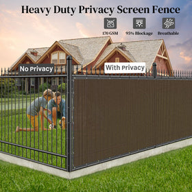 Winpull fence screen installation with zip ties demonstrates easy one-person setup.