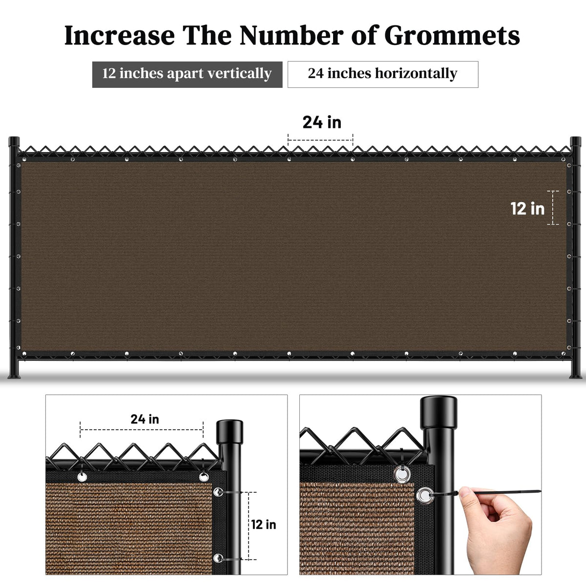 Winpull privacy screen reduces sightlines while allowing airflow in outdoor spaces.