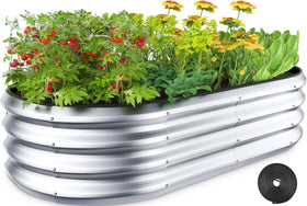 Winpull raised garden bed 4x2x1 ft demonstrates durable galvanized steel for long outdoor use.