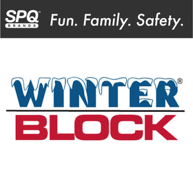 Durable laminated polyethylene surface of Winter Block cover resisting sun and weather
