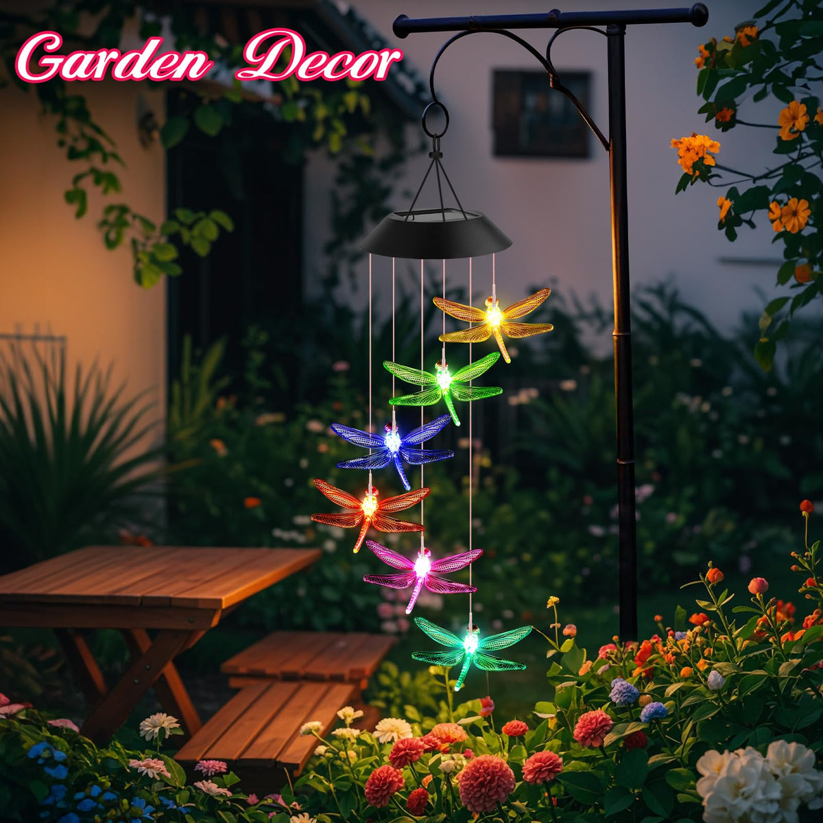 Winzwon solar wind chimes are waterproof for outdoor use