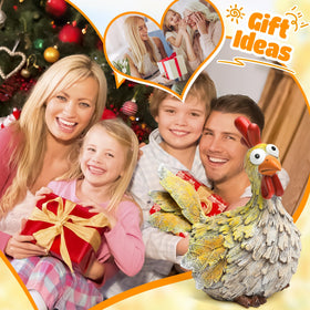 Wiresusan patio chicken sculpture ideal for pathways and entrances.