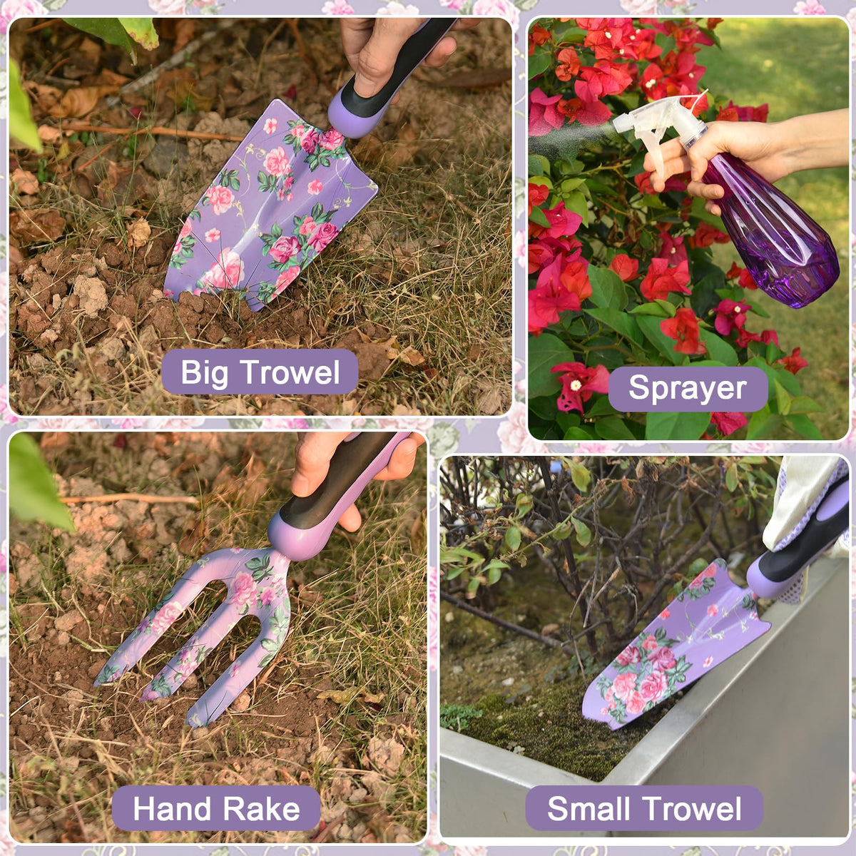 WisaKey hand weeder in purple for accurate weeding.