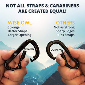 Detail of the 38 loops on Wise Owl Outfitters hammock straps