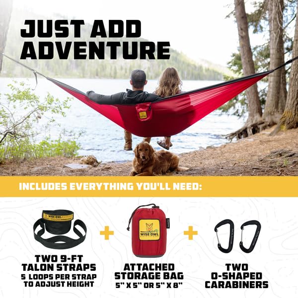 Wise Owl Outfitters hammock close-up stitching emphasizes durability and strong seams