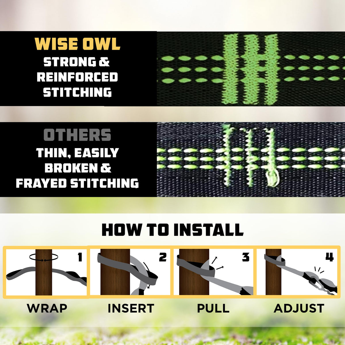 Wise Owl Outfitters: 38 adjustable loops let you fine-tune height and tension.