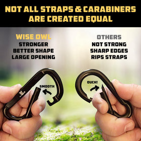 Wise Owl Outfitters carabiners ensure secure attachment and quick hangs.