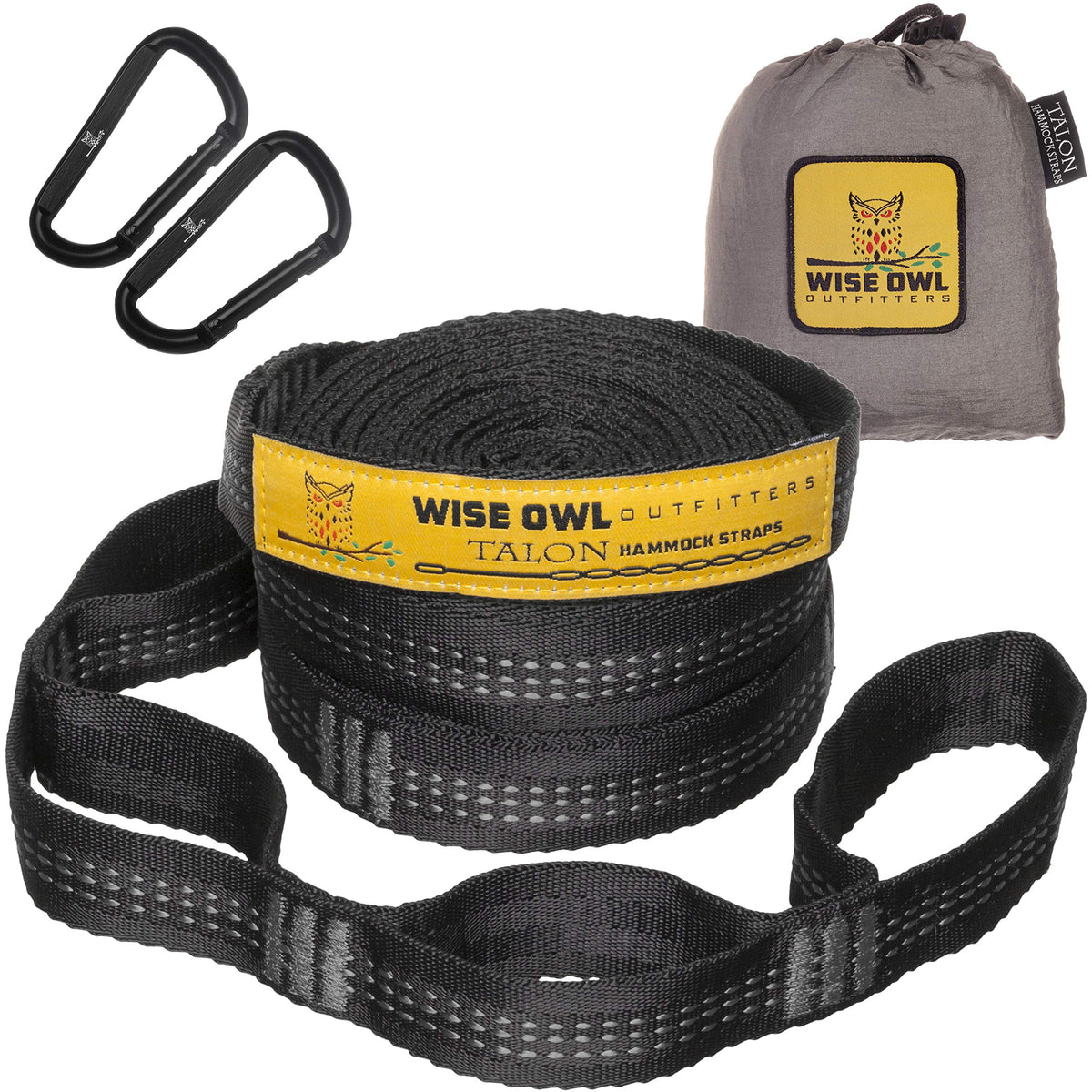 Wise Owl Outfitters hammock straps in use for quick, knot-free setup
