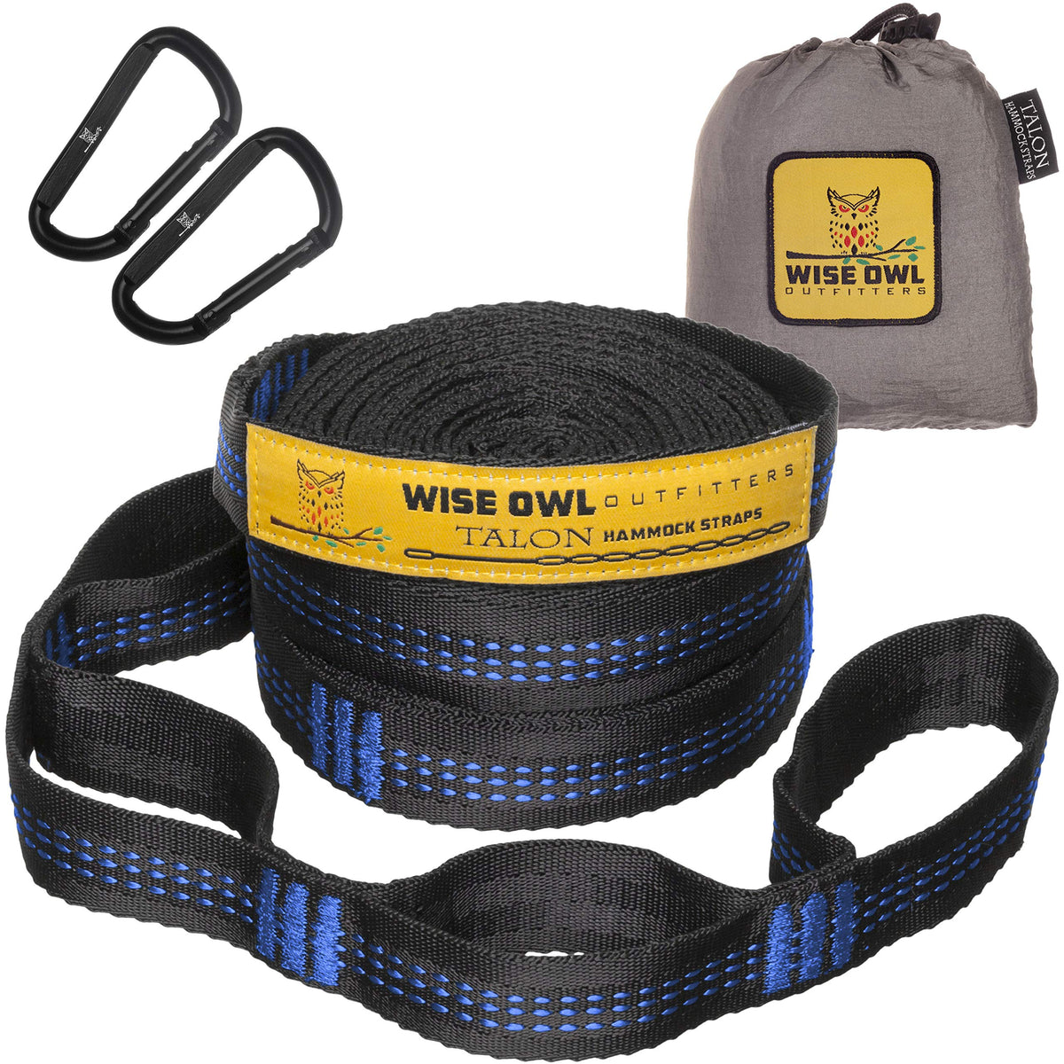 Wise Owl Outfitters Talon hammock straps strap-01 detail for knot-free setup and security
