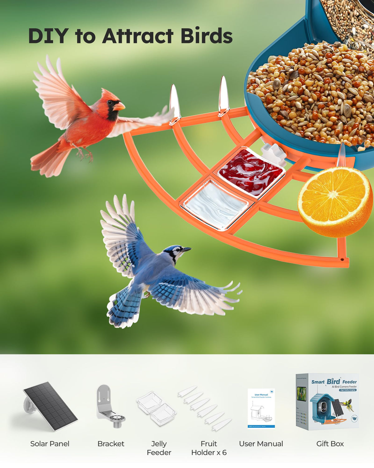 WiseBird solar powered battery setup enables 24/7 outdoor use