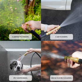 Wiseflow brass twist hose nozzle car wash ready for rinsing