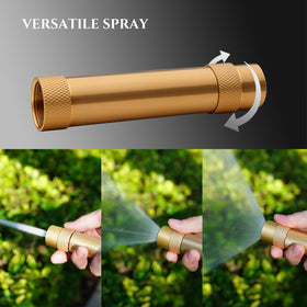 Wiseflow brass twist hose nozzle watering plants with precision