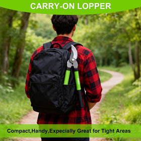 Wiselifetech garden loppers designed for compact backpack storage.