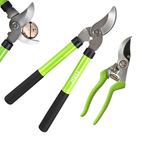 Wiselifetech loppers with sharp steel blades for precise pruning.