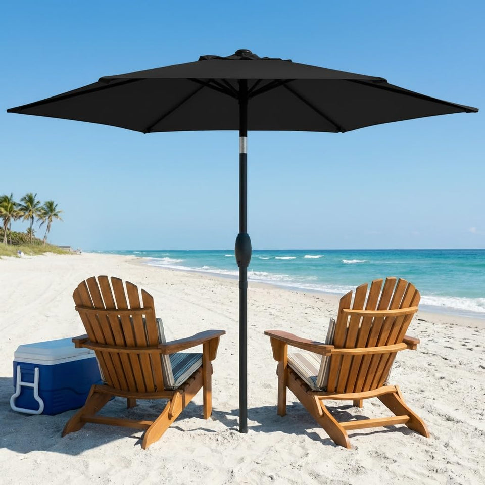 Wisteria Lane umbrella canopy closeup highlighting fade-resistant fabric for long-lasting color.