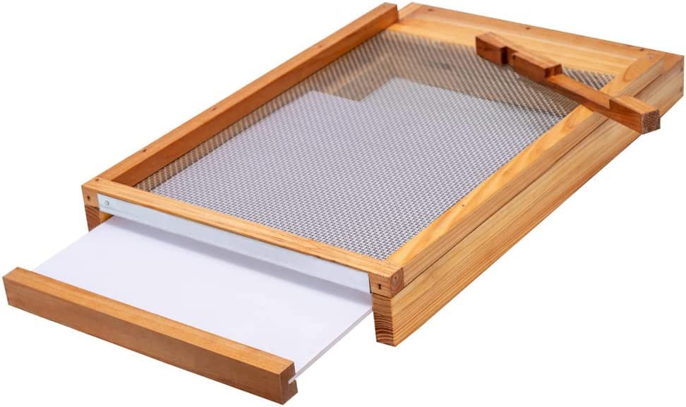 Witbee beehive bottom board, screened, improves hive ventilation during hot days