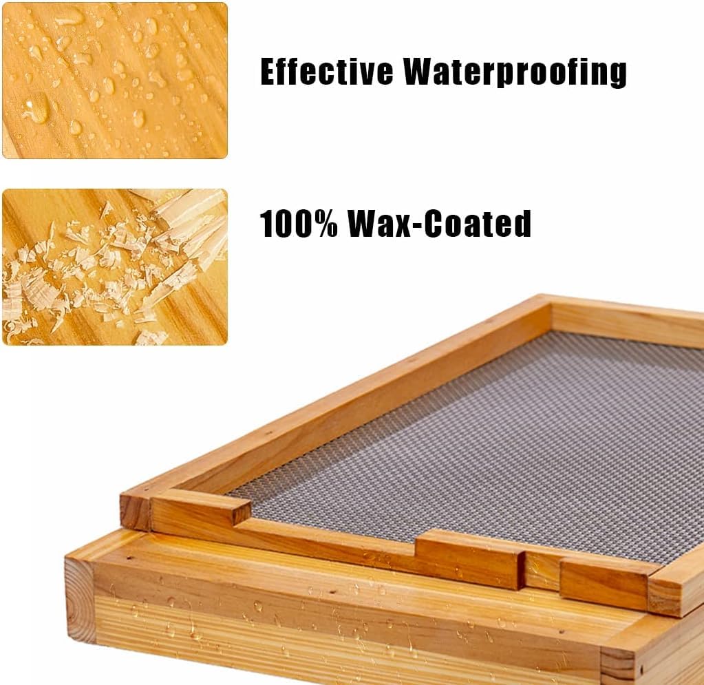 Witbee beeswax-dipped bottom board, protects wood from weathering